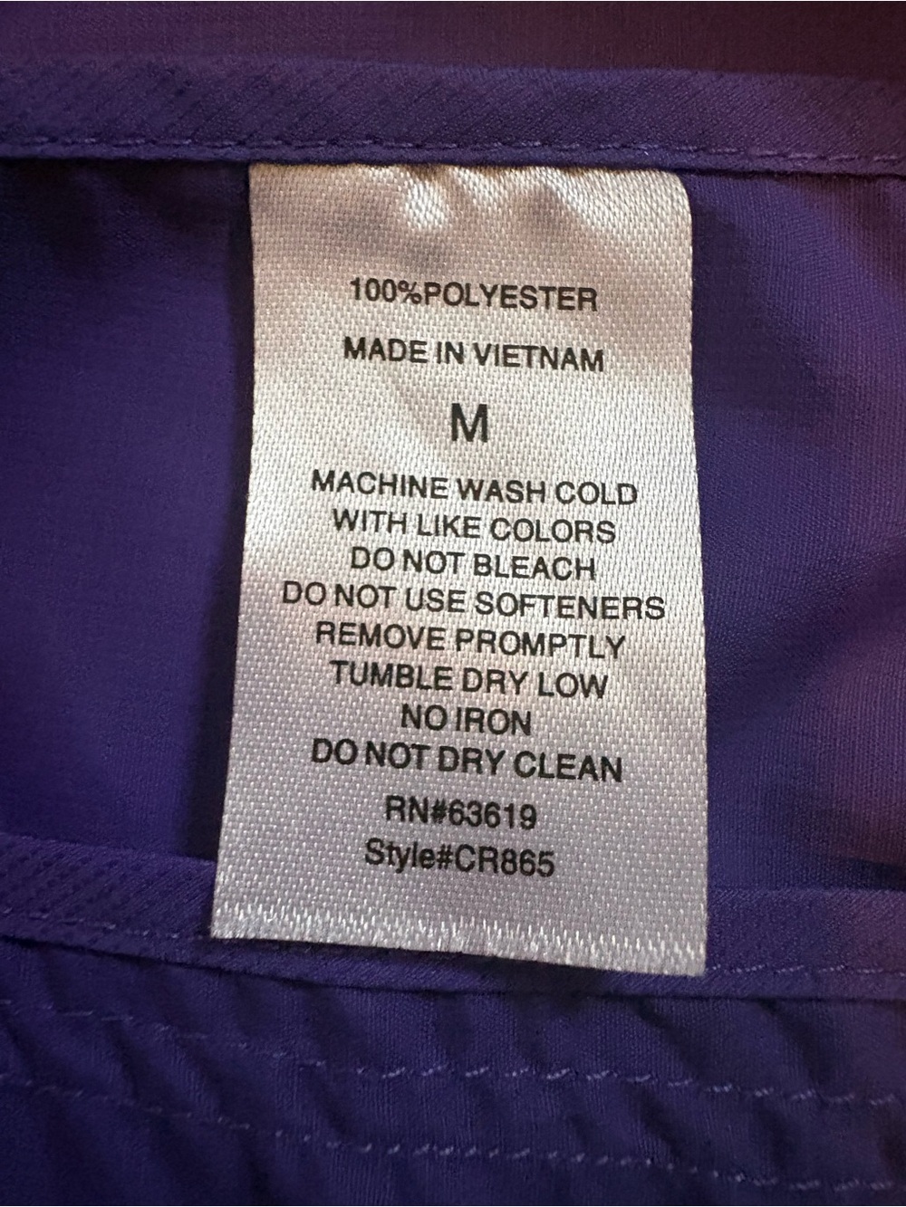 RBX Purple Quilted Lightweight Athletic Vest women’s Sz M, fits smaller. - Picture 9 of 11
